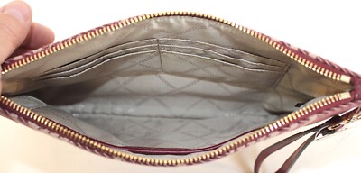 NWT Michael Kors Jet Set Large Zip Pouch • Dark Berry Multi