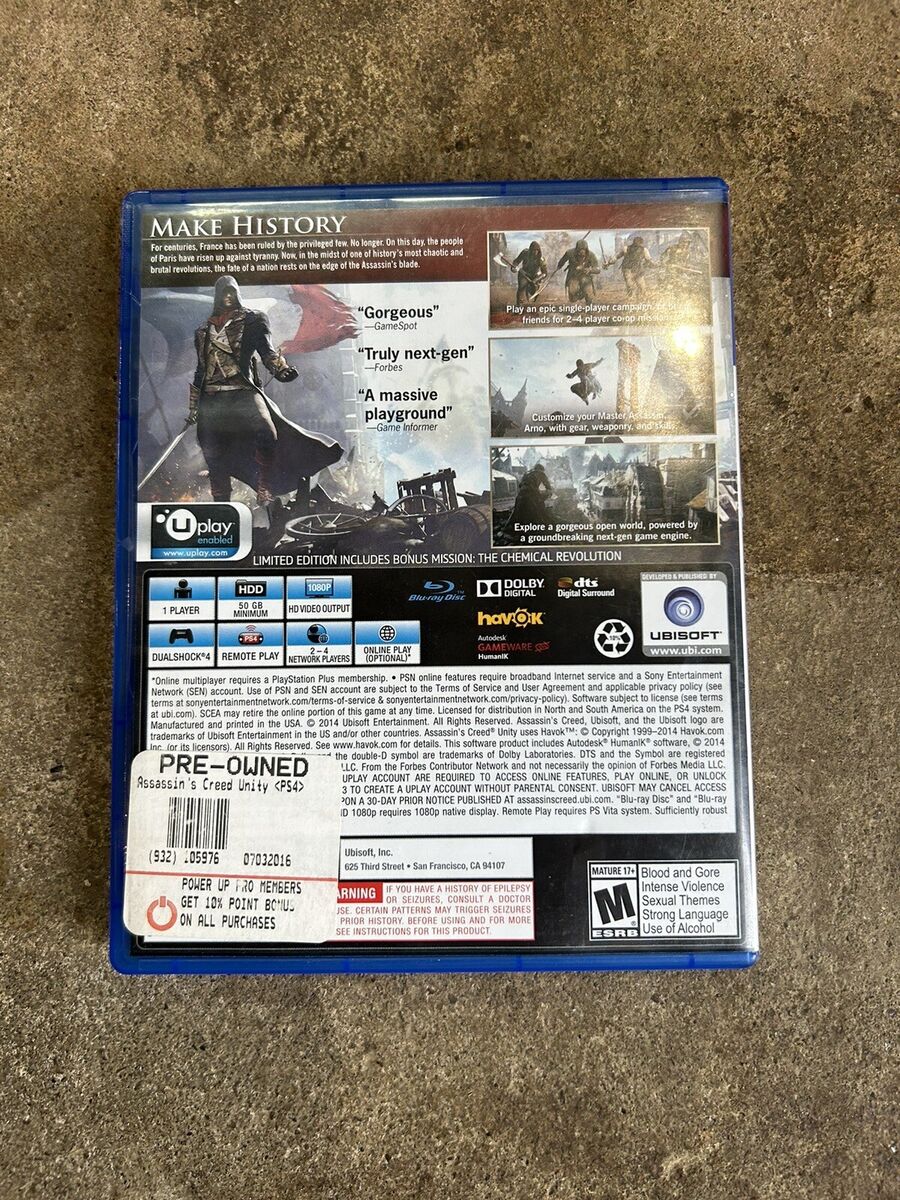 Assassin's Creed Unity - PlayStation 4, PlayStation 4