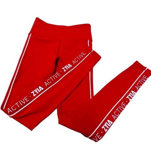 ZYIA RED ACTIVE LNT LOGO HI-RISE LEGGINGS SIZE 2 - 第 3/9 張圖片