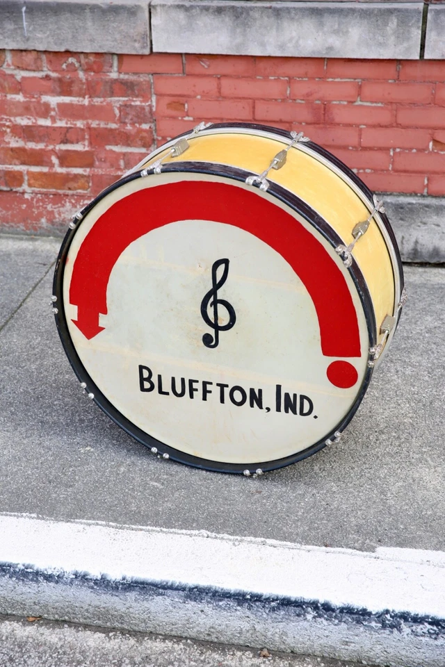 Bajo Leedy Ludwig Madera Kick Drum Vintage Perla Antiguo Instrumento Original 29X12 Foto 2 de 4