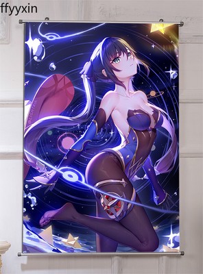 Mona Genshin Impact Anime Poster 60x90cm Art Wall Scroll Home Decor Gift