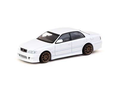 Tarmac Works 1:64 Vertex Toyota Chaser JZX100 white metallic die