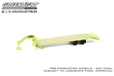 PREORDER GREENLIGHT 1:64 Gooseneck Trailer-Lime Green with Red and White...