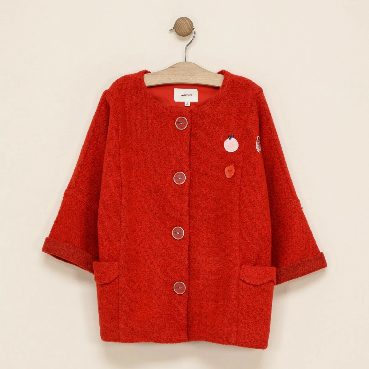 Veste Laine Mélangée Catimini - Taille 12 Ans, Colorée, Occasion Très Bon état, Style Gilet Long