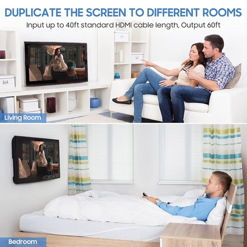 HDMI Splitter 4K, Aluminium Automatischer HDMI Splitter 1 Eingang 2 Ausgänge - Bild 4 von 7