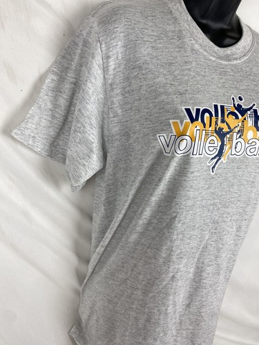 Vintage Gray Volleyball T-shirt Russell Athletic 80s NWOT Crew Blank Womens - Picture 6 of 12