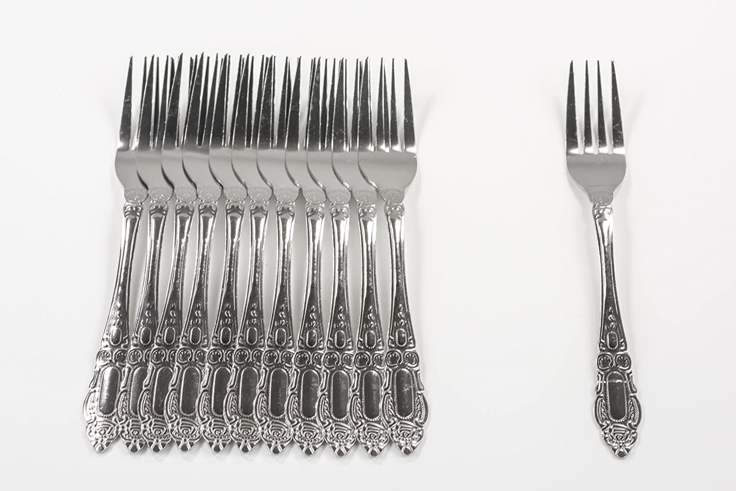 Decorrack 12 Pcs Dinner Forks, Food Grade Quality Stainless Steel Forks, 7.5 Inc
