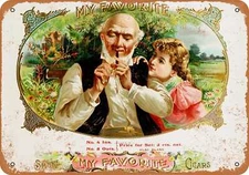 METAL SIGN - My Favorite Cigars - Vintage Look Reproduction