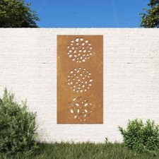 Wanddecoratie tuin bladontwerp 105x55 cm cortenstaal vidaXL