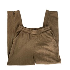 Zara Trafaluc Jogger Trousers pull on Size S Brown Pockets Elastic Waist