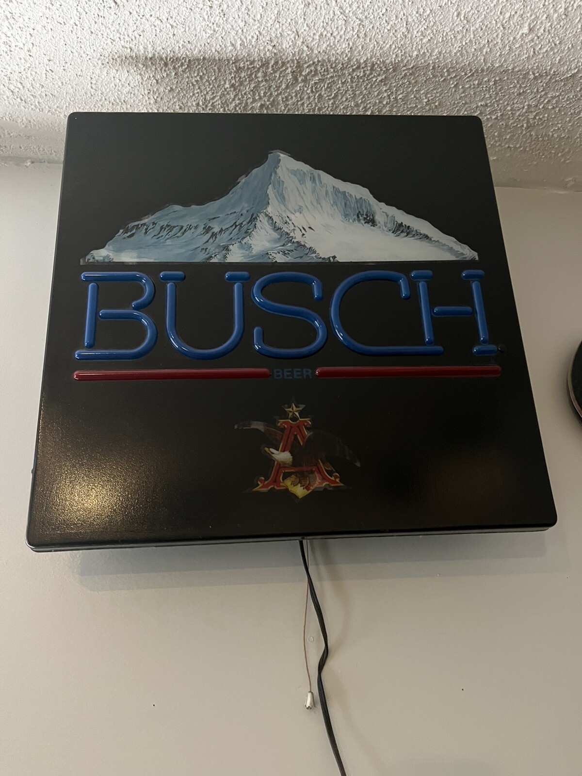 VINTAGE BUSCH BEER LIGHTED SIGN