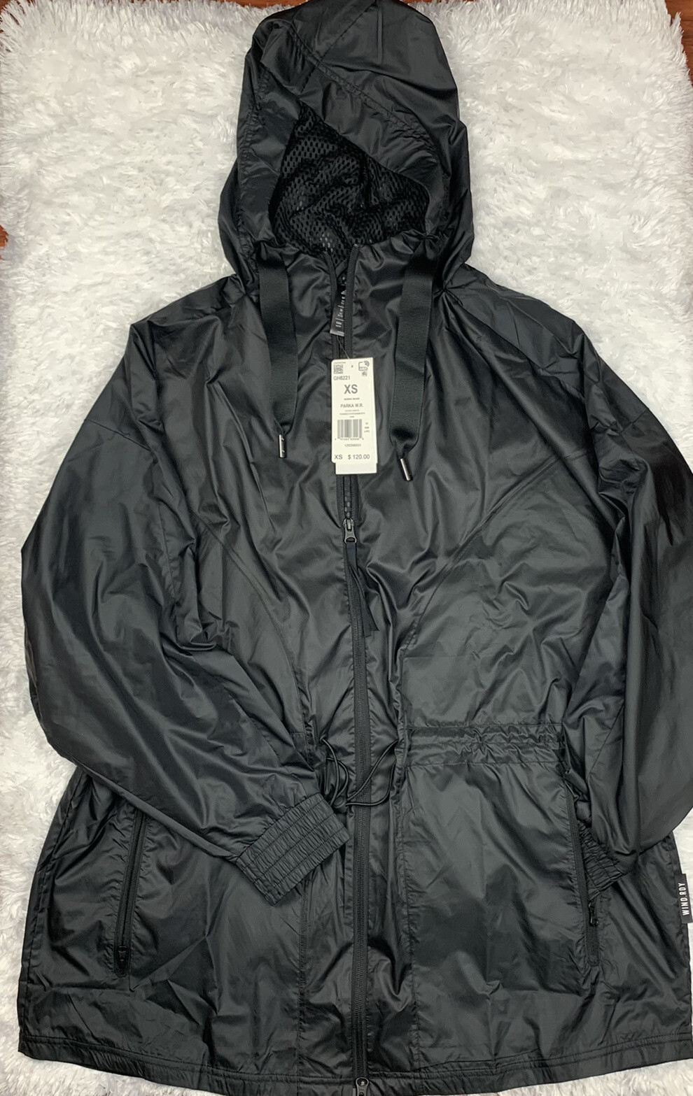 Adidas X Karlie Kloss Women Active Black WIND.RDY Parka Jacket GH8221 Size  Small | eBay