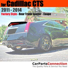 Primer ABS Rear Trunk Spoiler For 11-14 Cadillac CTS 2Dr Coupe Flush Mount