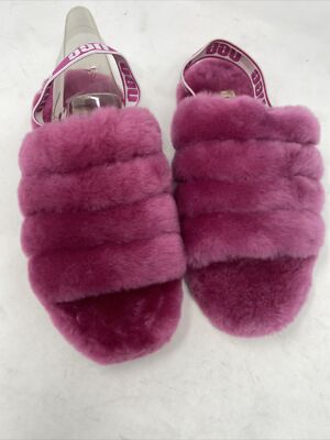 Purple Fluff Yeah Big Kid Ugg Big Kids Fluff Yeah Fusia Slides Size