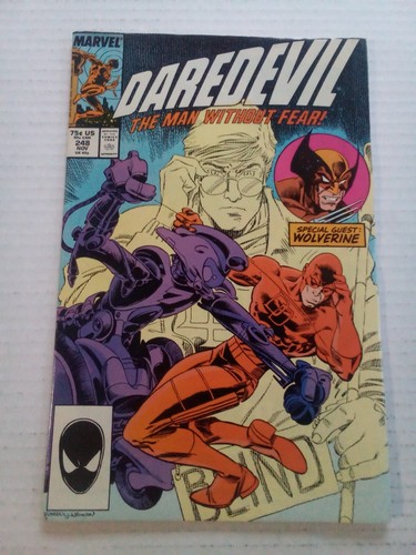 Daredevil #248  (1987)Wolverine Appearance! Excellent Condition!