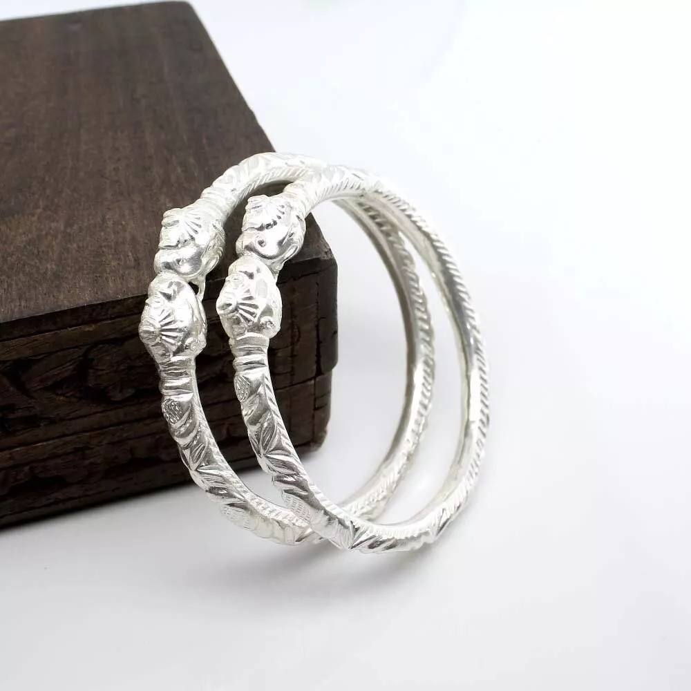 Real sale silver bangles