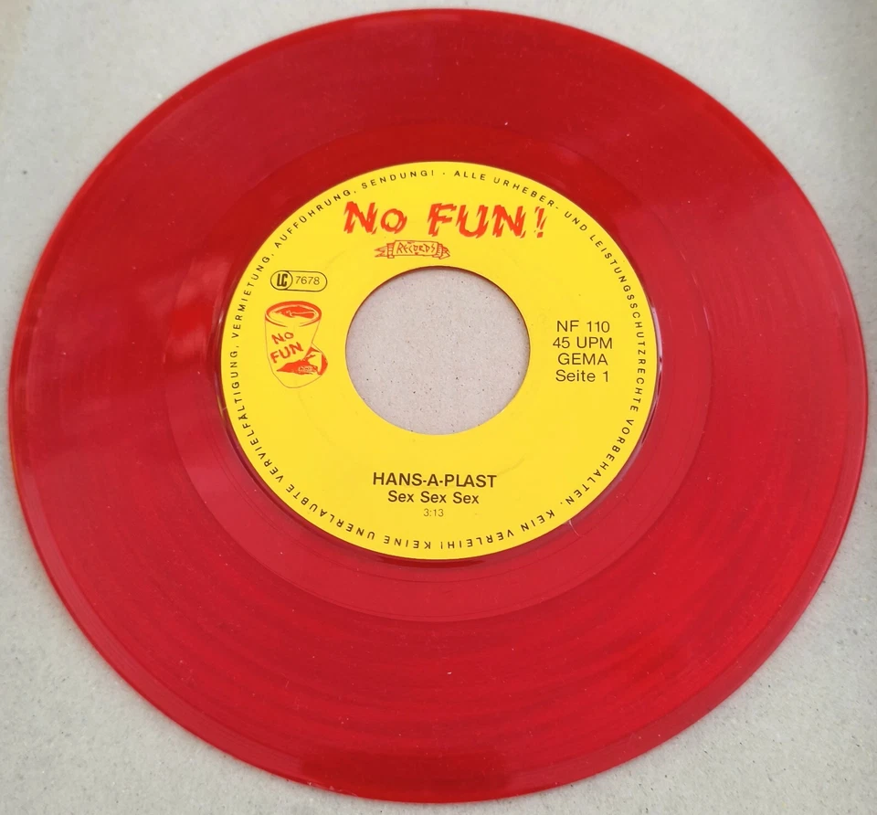Hans-A-Plast Sex Sex Sex Lemminger Punks 7'' NDW red Vinyl Inserts NOFUN 1981 - Bild 4 von 4