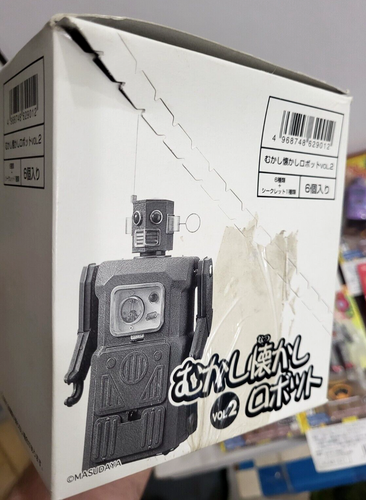 BRIKEYS Set of 6 Masudaya Apple Tin Age Miniature diecast Robots Series 2 + box - Picture 3 of 4