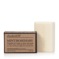 elizabeth W Purely Essential Mint Rosemary Triple-Milled Soap
