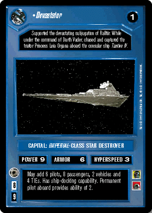 Star Wars CCG Limited Premiere BB M/NM Devastator