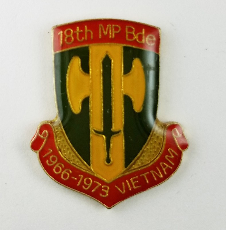 18th MP Brigade 1966-1973 Vietnam Pin - Metal Collectible  About 1" in height