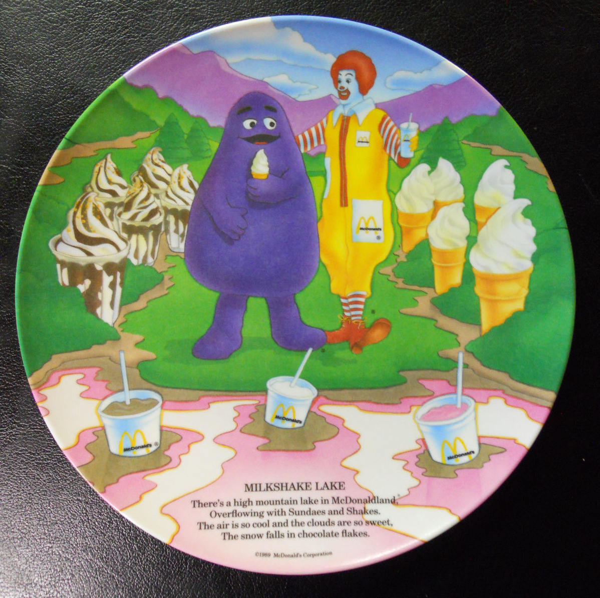 VINTAGE! 1989 McDonald's Plate-Milkshake Lake | eBay