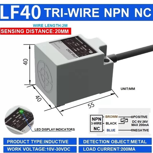 Square Proximity Switch NPN Sensor TL-Q5MC1DC 24VTri-wire Metal Induction Switch - Picture 51 of 55