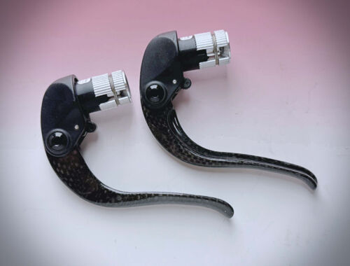 Campagnolo Record BAR END LEVE FRENO CRONO TT Carbon Brake Levers time trial no - Foto 2 di 9