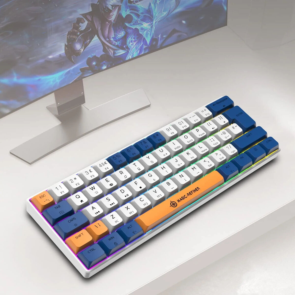 MAGIC-REFINER MK21 UK Layout 60% Mechanical Gaming Keyboard Dye-Sublimation  PBT