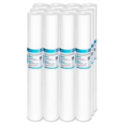 12 Pack 20''x2.5'' 1/5/10/20 Micron Sediment Water Filter Whole House Replacement