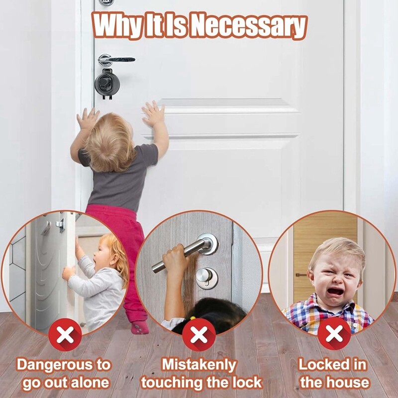 4 Pack Deadbolt Child Lock, Child Proof Deadbolt Cover, Door Safety3615