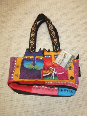 NWT Laurel Burch Medium Tote - Feline Family (LB4132)