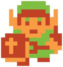 Nintendo Zelda 8 Bit logo Vinyl Decal / Sticker 10 Sizes  