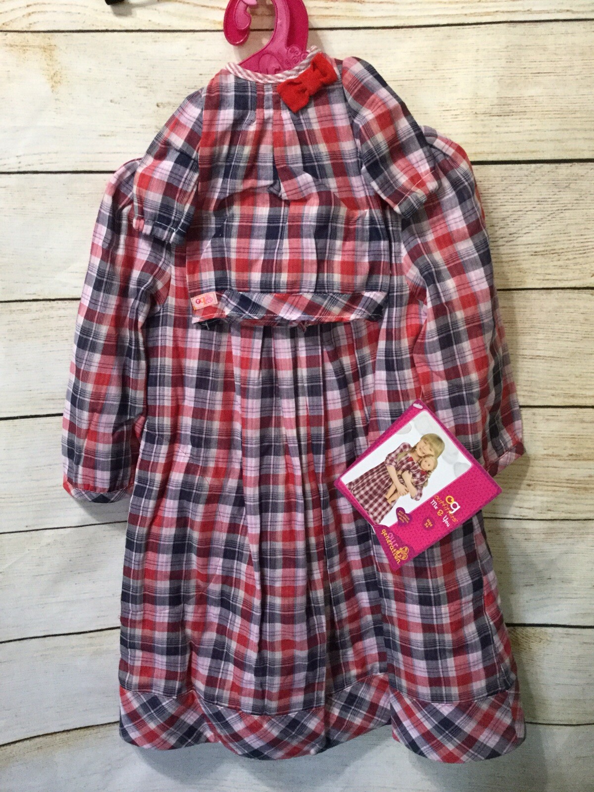 girls red plaid dress