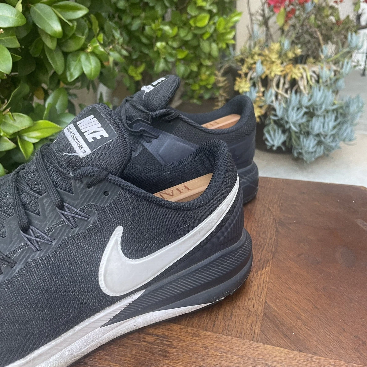 Women's air zoom structure 22 running shoes - black/vast clearance grey