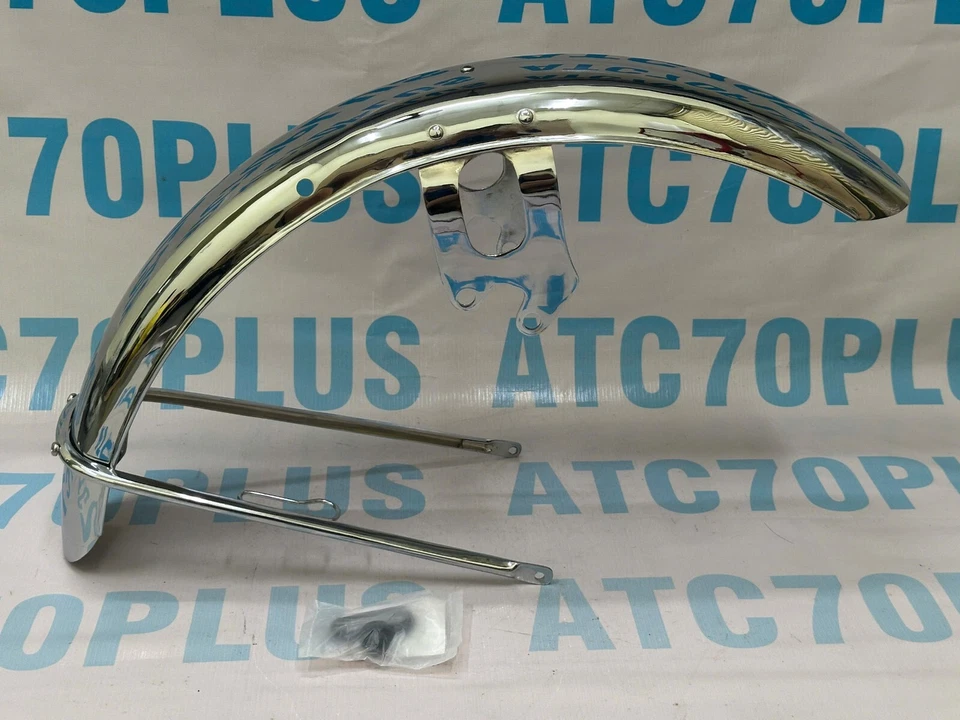 Guardabarros delantero Honda CB200 CB200T CB200T 1973-1974 1975-1976 acero cromado Foto 2 de 4