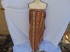 70s Copley Square Metallic Paisley Skirt Maxi Psychedelic Sparkling Belted Party