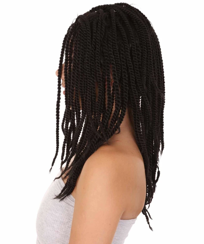 Peluca larga negra Dreadlock para mujer | Dramática peluca de Halloween HW-1508 Foto 4 de 4