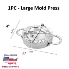 Stainless Steel Wrapper Dough Cutter Dumpling Press Mold Mould Maker - Large 4"