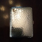.800 Silver and 14k Gold Cigarette Case From Prague. 1891 1901