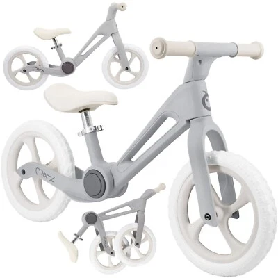 MoMi NORU Laufrad ab 2 Jahren - klappbares Kinderfahrrad – leicht 3kg - Grau