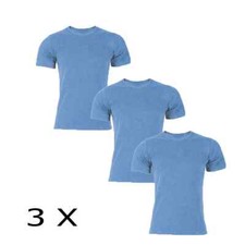 3 X  Men BIG SIZES Blue Thermal Vest Short Sleeve T-Shirt (PACK OF 3 )
