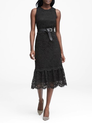 banana republic lace midi dress