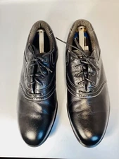 Nike Air Sport Performance Golf Shoe black leather EUC Men 11.5,EUR45.5, (Read)