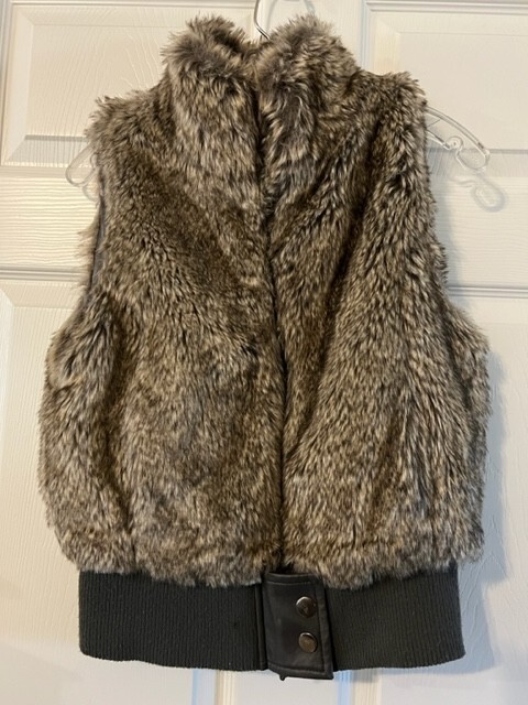 Vest Ashley Faux Fur Front Zipper,  Lined, Stretch 3.5