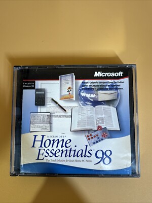 Microsoft Home Essentials 98 PC / Set Of 4 Disks D
