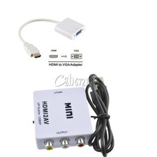 For HDTV Mini Composite 1080P to RCA Audio Video AV CVBS Adapter Converter