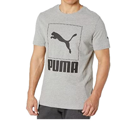 PUMA T Shirt Mens Large Repetition Box Graphic Tee Short Sleeve