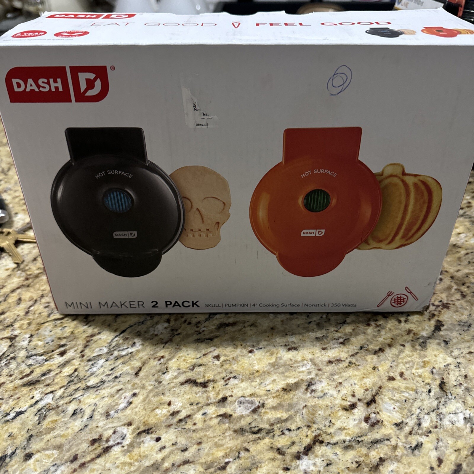 Mini Waffle Maker 2-Pack for Keto Chaffles, Hash Browns, and Individual Waffles-image