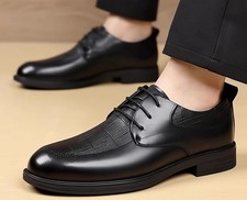 New Mens Pointy Toe Leather Casual Loafers Lace up Driving Business Formal Shoes